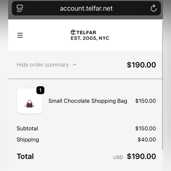 Small chocolate brown telfar purse/ bag. - Picture 2 of 2